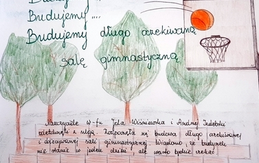 Zdjęcie przedstawia kartę z kroniki szkoły