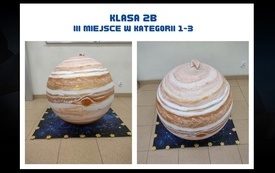 na zdjęciu widać planetę wykonaną przez klasę 2
