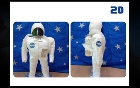 na zdjęciu widać astronautę wykonanego przez klasę 2