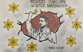 Plakat związany z powstaniem w getcie warszawskim 