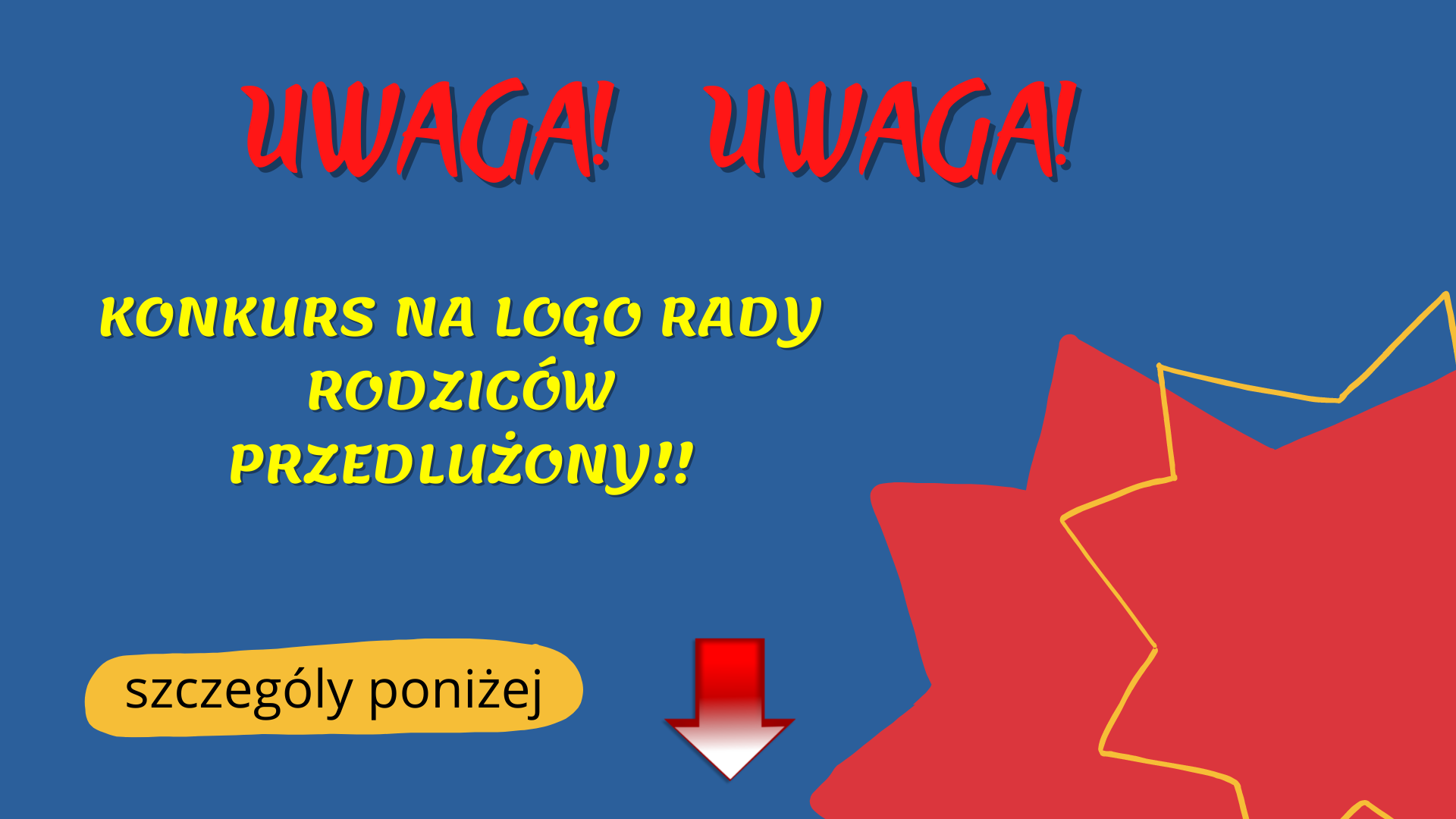 Konkurs na logo RR nierozstrzygnięty Na obrazku widać logo Rady rodziców i informację o nierozstrryniętym konkursie na nowe logo