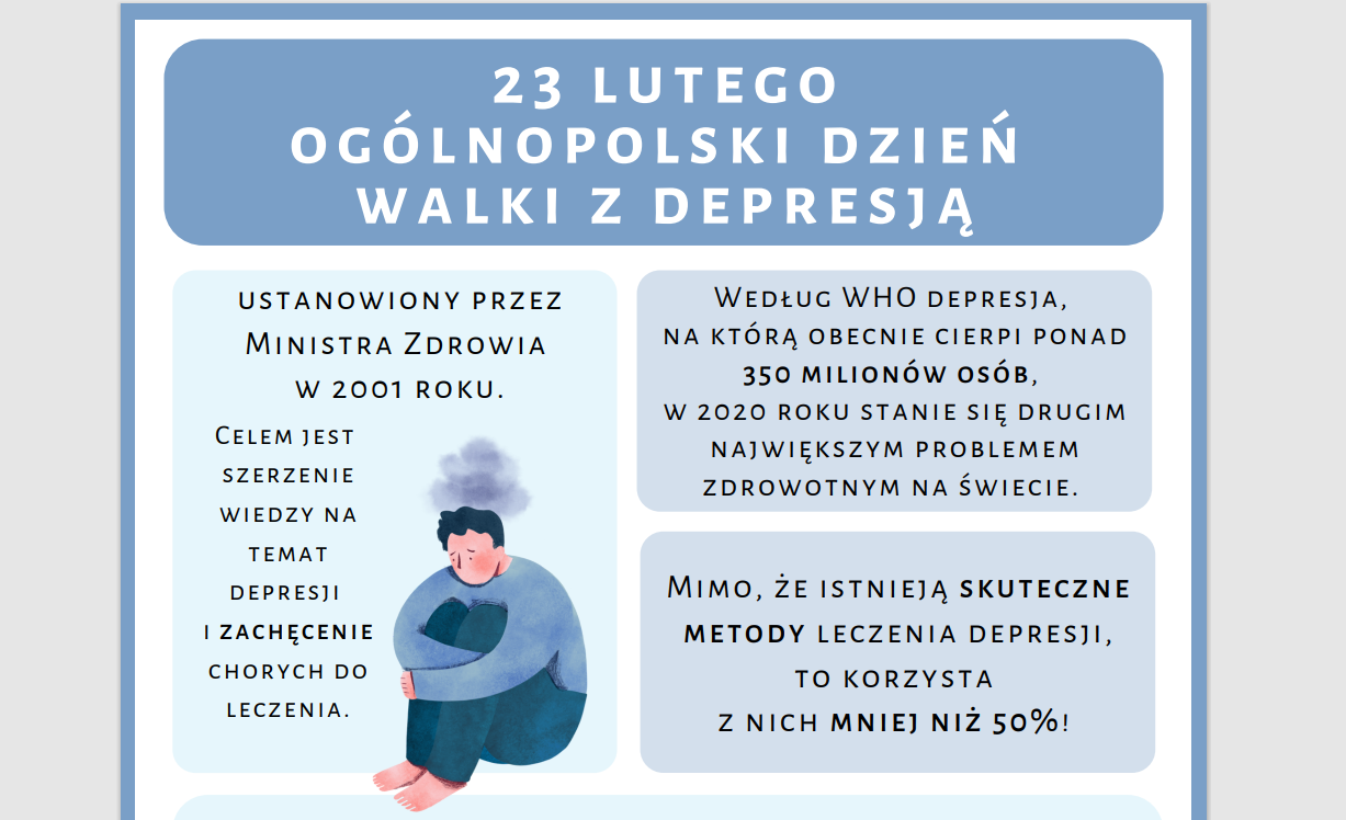 Dzień walki z depresją plakat akcji