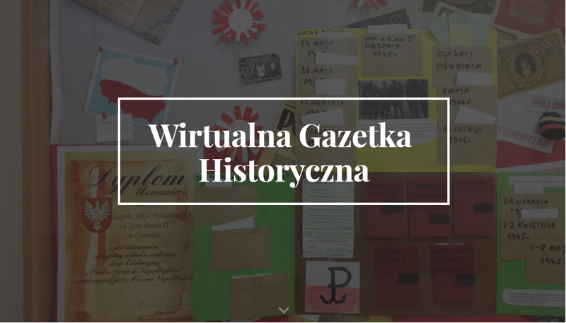 Wirtualna gazetka historyczna Strona główna gazetki wirtualnej z tutułem