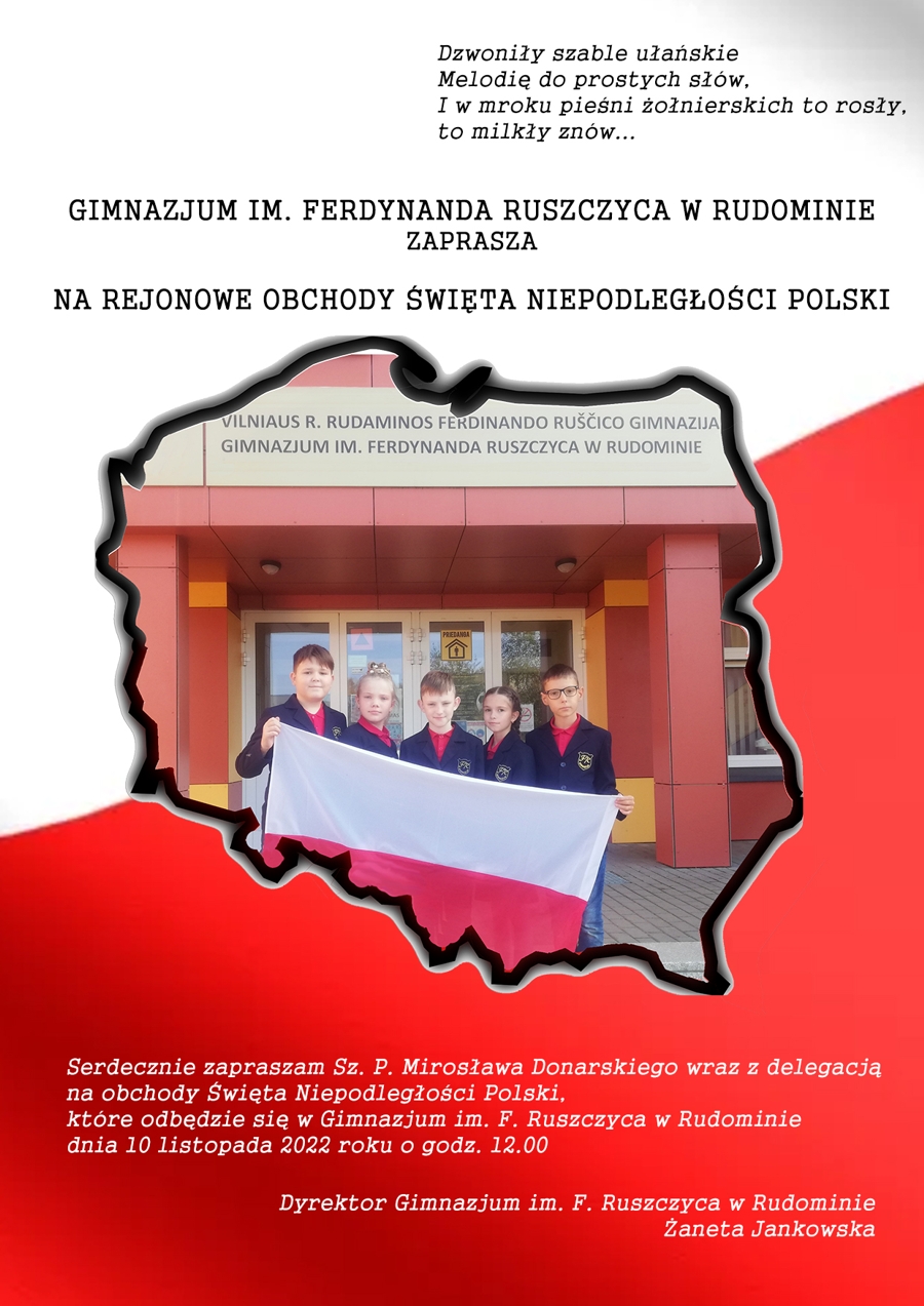 Zaproszenie na obchody Narodowego Święta Niepodległości Zaproszenie na obchody Narodowego Święta Niepodległości