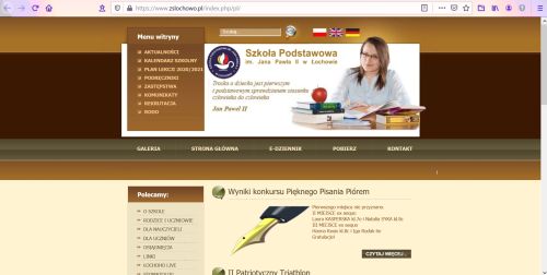 zdjęcie przedstawia widok starej strony szkolnej 