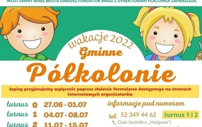 Zdjęcie do Zapraszamy dzieci na p&oacute;łkolonie letnie