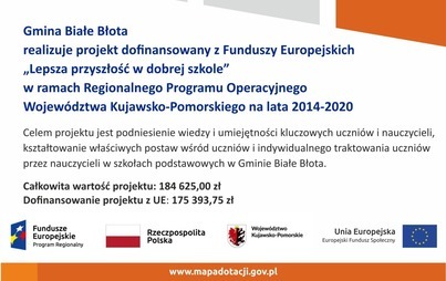 Zdjęcie do Ogłoszenie o naborze uczni&oacute;w do projektu unijnego &bdquo;Lepsza przyszłość w dobrej szkole&rdquo;